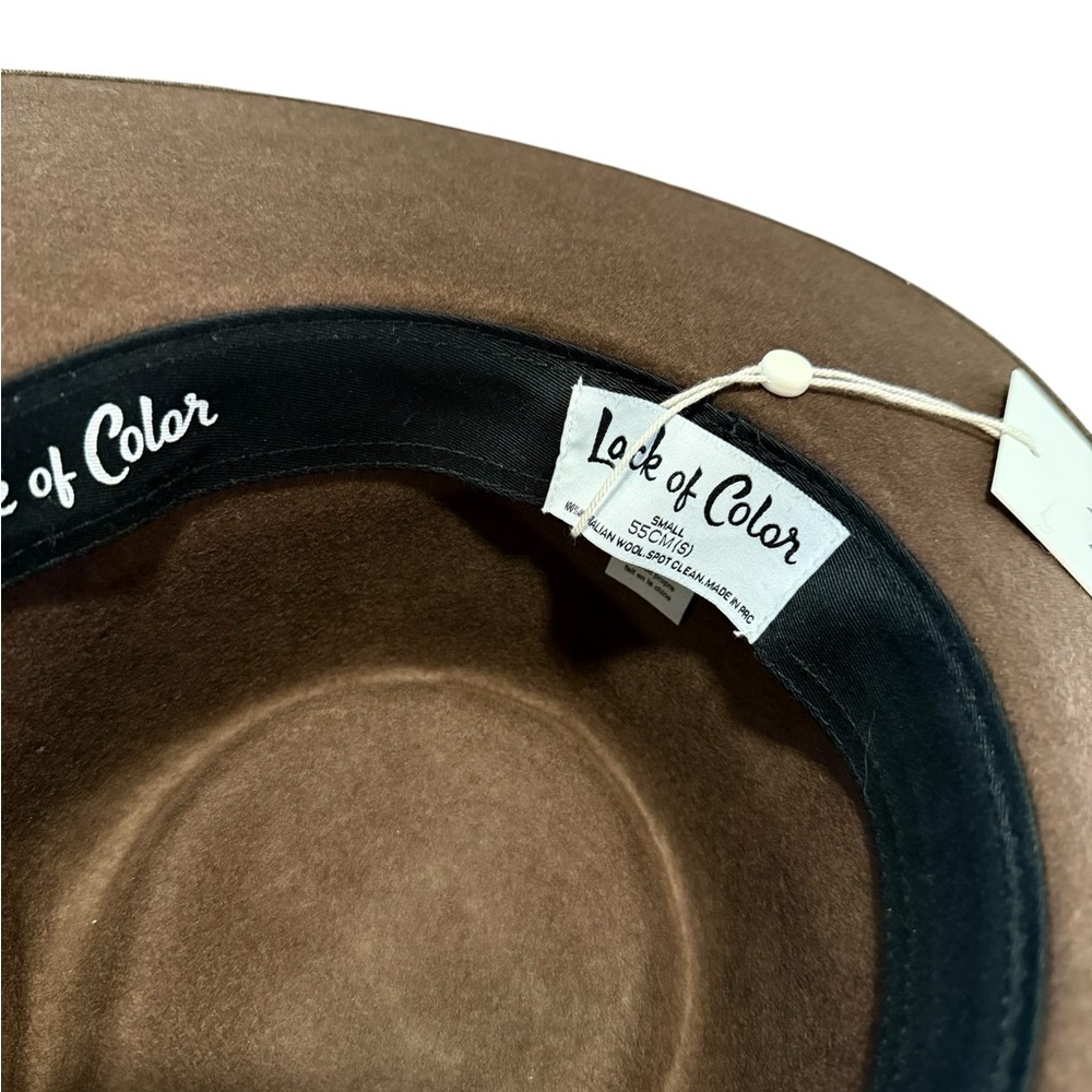 Lack Of Color Wide Brim Fedora in Dark Brown - Picture 14 of 15